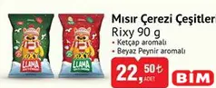 RİXY MISIR ÇEREZİ ÇEŞİTLERİ 90 G fiyat ve kampanya bilgisi